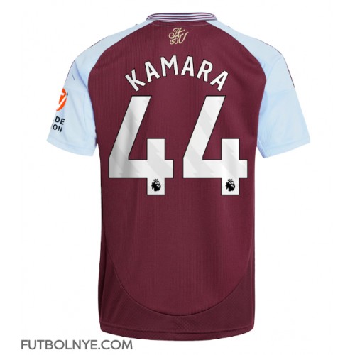 Camiseta Aston Villa Boubacar Kamara #44 Primera Equipación 2024-25 manga corta